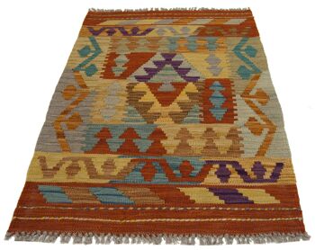 90x63 CM Autentik Kilim Kelem STYLE Classique Original Fabriqué à la Main - FACILE À NETTOYER 2