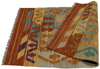 90x63 CM Autentik Kilim Kelem STYLE Classique Original Fabriqué à la Main - FACILE À NETTOYER 3