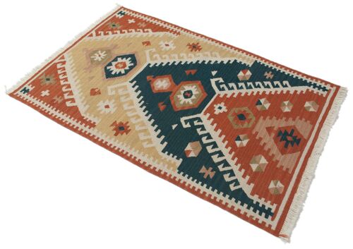 kilim indiano moderno autentico originale 94x64 cm