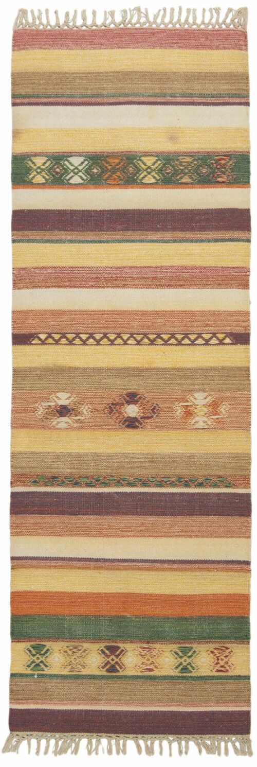 (180x60 cm) kilim indiano originale fatto a mano - (Galleria farah1970)