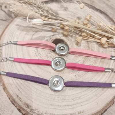 Pink/Fuchsia/Purple Suedine Bracelet