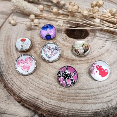 Set of 6 Love Collection Cabochon snaps
