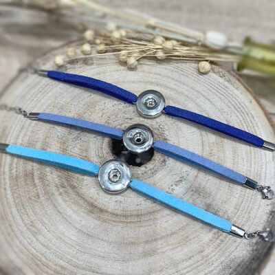 Bracelet Suédine Bleu Ciel, Bleu, Bleu Roi
