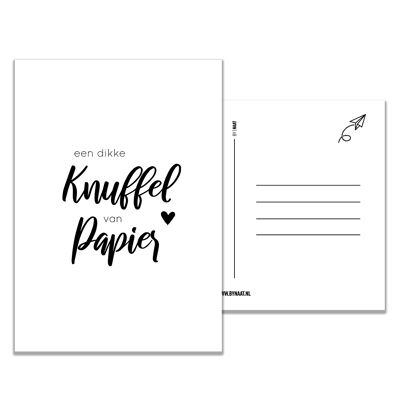 Kaart | Een dikke knuffel van papier