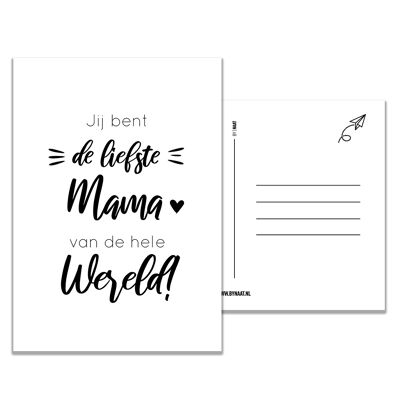 Kaart | Jij bent de liefste mama van de hele wereld!