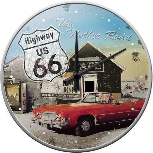 Wanduhr Route US 66 - The Motherroad