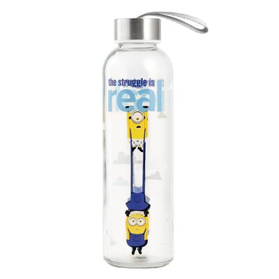 Bottiglia acqua in vetro Minions Humor lt 0,5