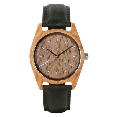 Orologio RATA verde foresta (pelle)