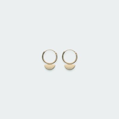 Scale earring gold