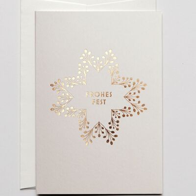 Weihnachtskarte Goldener Stern, mit Umschlag
