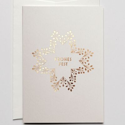 Weihnachtskarte Goldener Stern, mit Umschlag