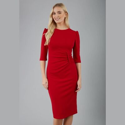 Bleistiftkleid Lucretia Rot