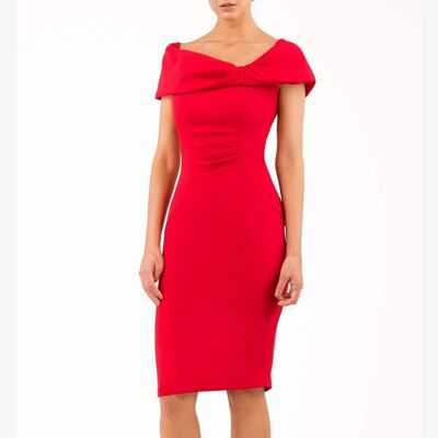 Mariposa Pencil Dress SCARLET RED