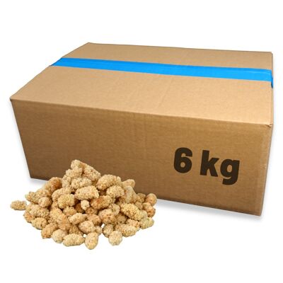 Organic Dried White Mulberries, Bulk 6kg