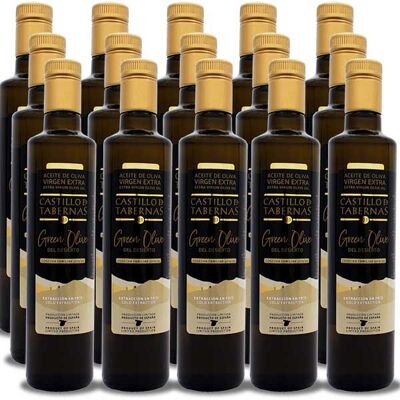 Wüstengrüne Olivenflasche 500ml - 15u