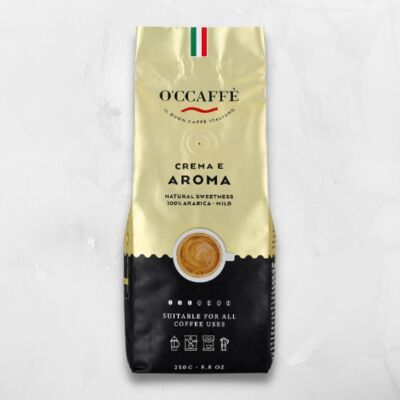 O'CCAFFE' - Crema e Aroma 100% Arabica 250 g di grani