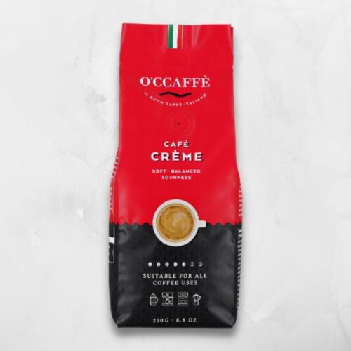 O'CCAFFE' - Cafè Creme Retail 250 g in grani