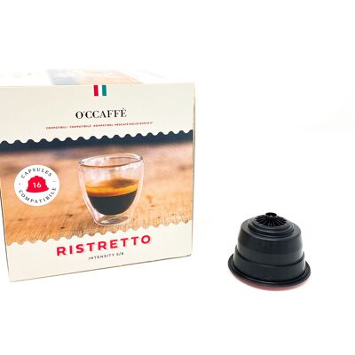 Capsule café compatible Dolce Gusto Ristretto de 16 capsules