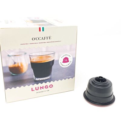 Capsule café compatible Dolce Gusto Lungo - 16 capsules