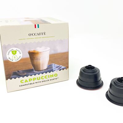 Capsule compatibili Dolce Gusto compatibili - Cappuccino 8 caffè + 8 Latte
