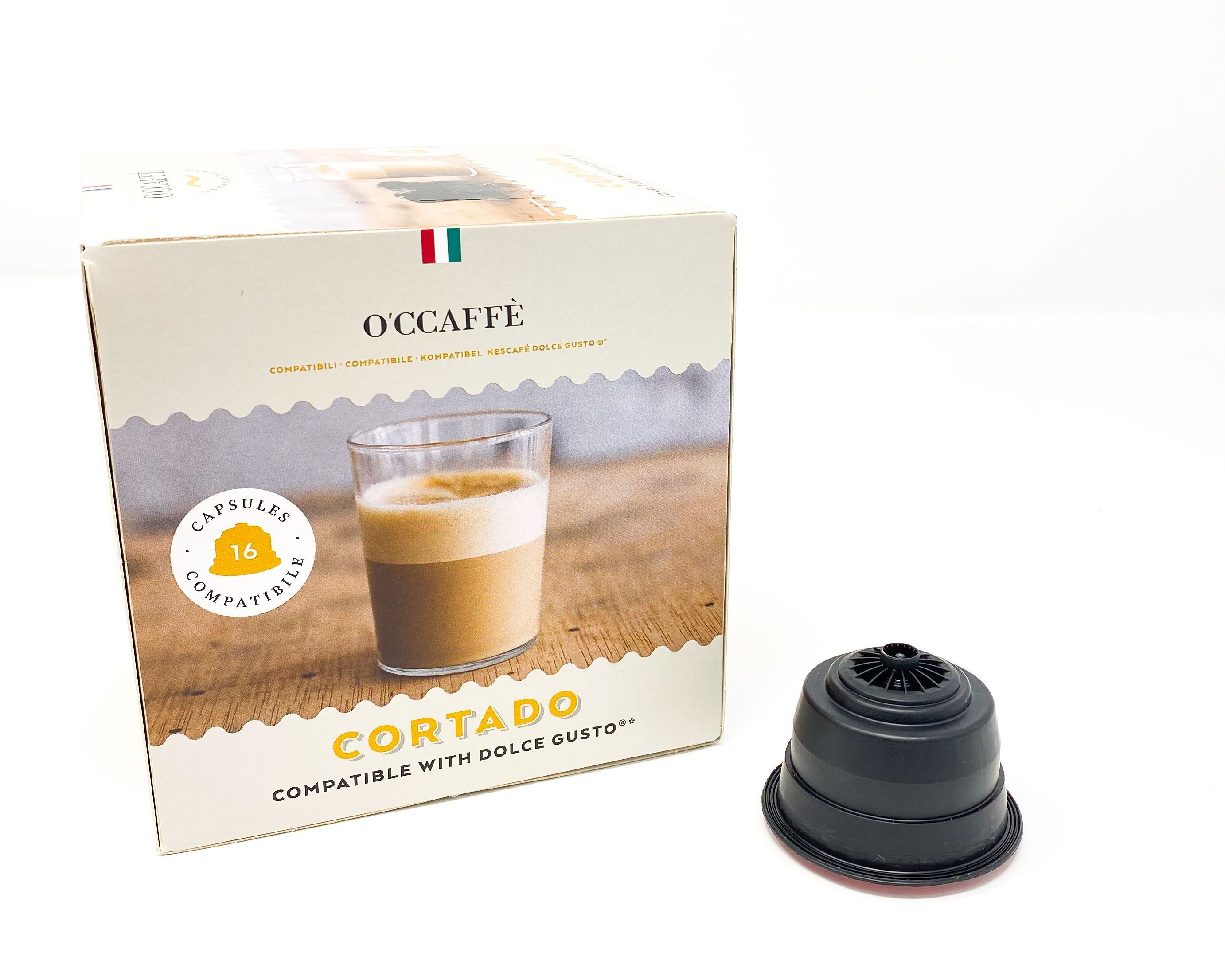Capsule compatibili Dolce Gusto Cortado - 16 pezzi