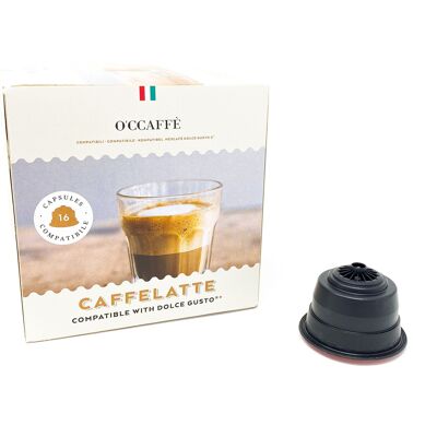 Capsule compatible Dolce Gusto Caffelatte - 16 pièces