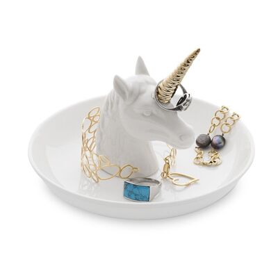 Ring holder, Unicorn XL, white, porcelain