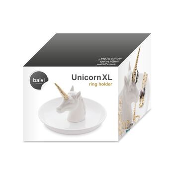 Porte-bague, Unicorn XL, blanc, porcelaine 2