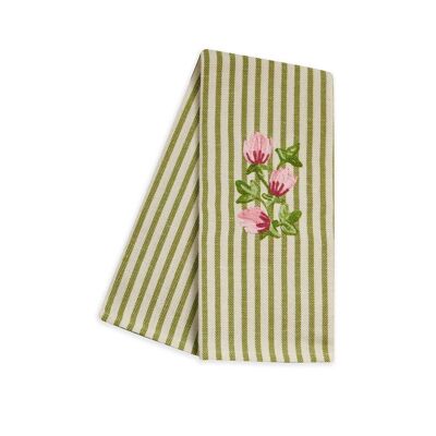 ROSELLINE - POMEGRANATE EMBROIDERED KITCHEN TOWEL