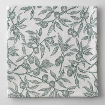 Serviette de table 100% coton - Olive sauvage 2