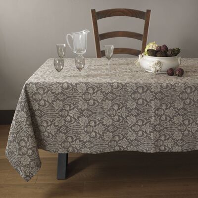 Tischdecke aus Baumwolle und Leinen Donna di Cups - Dunkle Farben