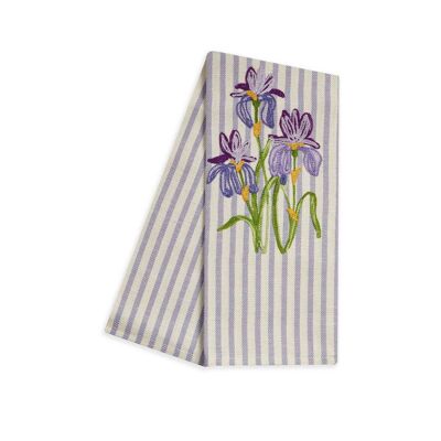 IRIS - POMEGRANATE EMBROIDERED KITCHEN TOWEL