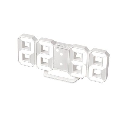 Alarm clock, Digital (S), white, 220V-5V incl.