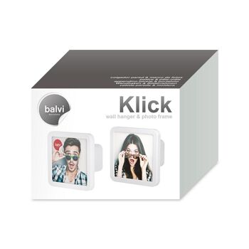 Support mural, Klick, x2, blanc, ABS 2