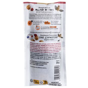 FRUITS SECS / MIX REGALADE POCKET 48x30G BIO (Noisettes grillées, Cranberries, Graines de courge, Mûres blanches) 9