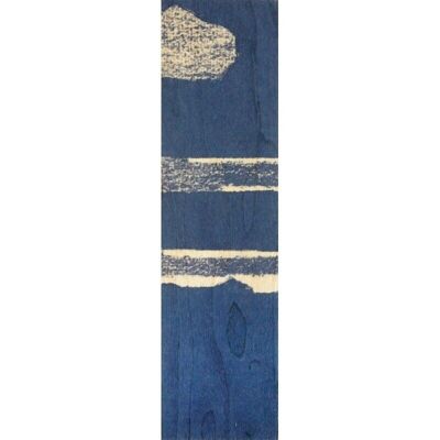 Wooden bookmarks - pastels all blue