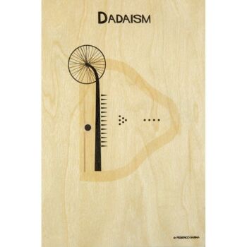 Carte postale en bois- art bc dadaism
