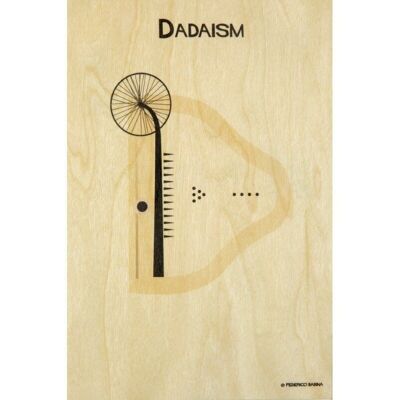 Wooden postcard- art bc dadaism