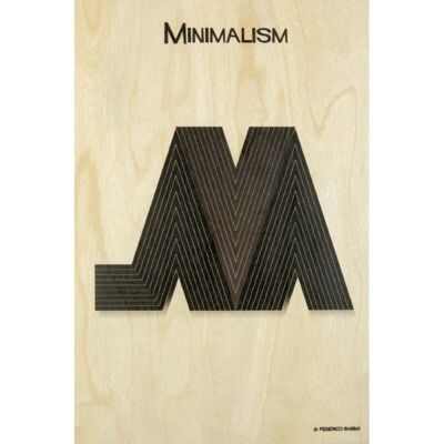 Postal de madera- arte bc minimalismo