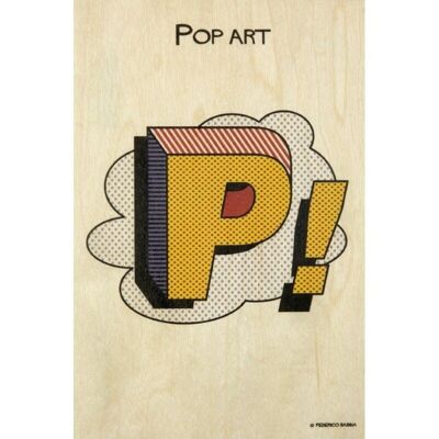 Hölzerne Postkarte - Kunst bc Pop-Art