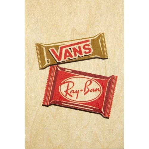 Carte postale en bois- brand mix vans