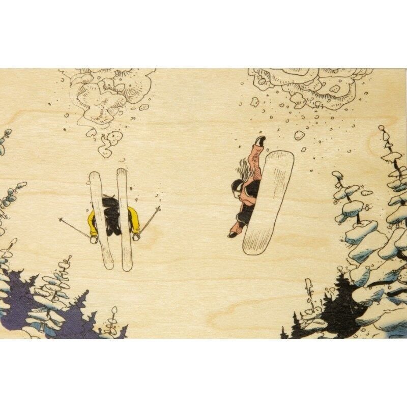 Cartolina in legno - rideduet