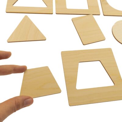 Set d'apprentissage en bois Shapes avec boîte