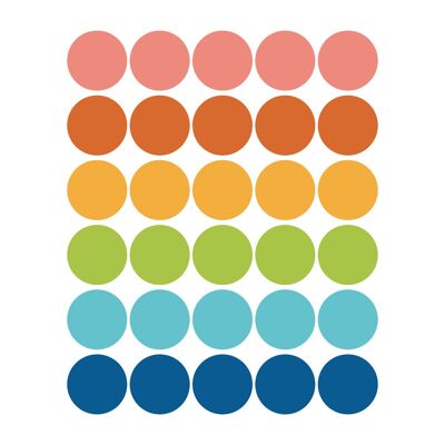 Stickers Adesivi in Vinile Tondi multicolor