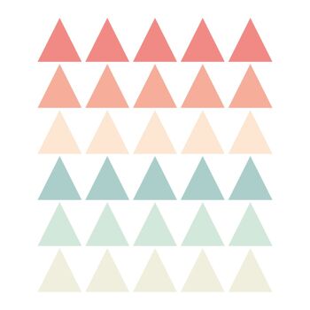 Vinyle Stickers Triangles pêche et menthe