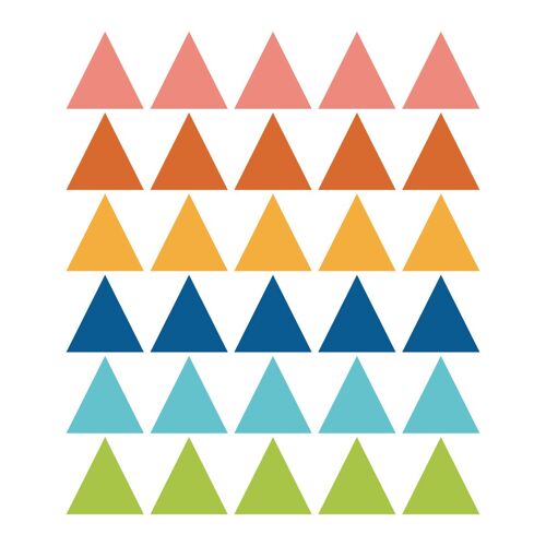 Stickers Adesivi in Vinile Triangoli multicolor