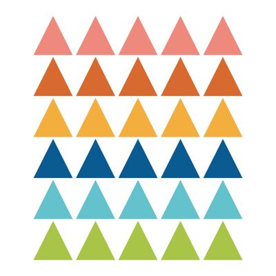 Autocollants en vinyle Triangles multicolores
