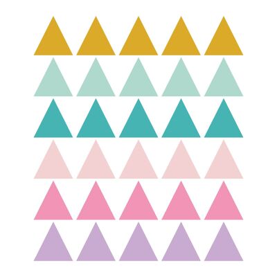 Vinyl-Aufkleber Dreiecke rosa und lila