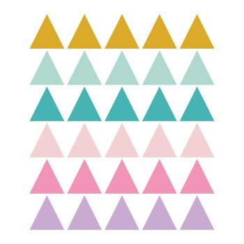 Stickers Vinyle Triangles rose et lilas