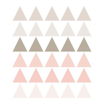 Vinyle Stickers Triangles en poudre et taupe